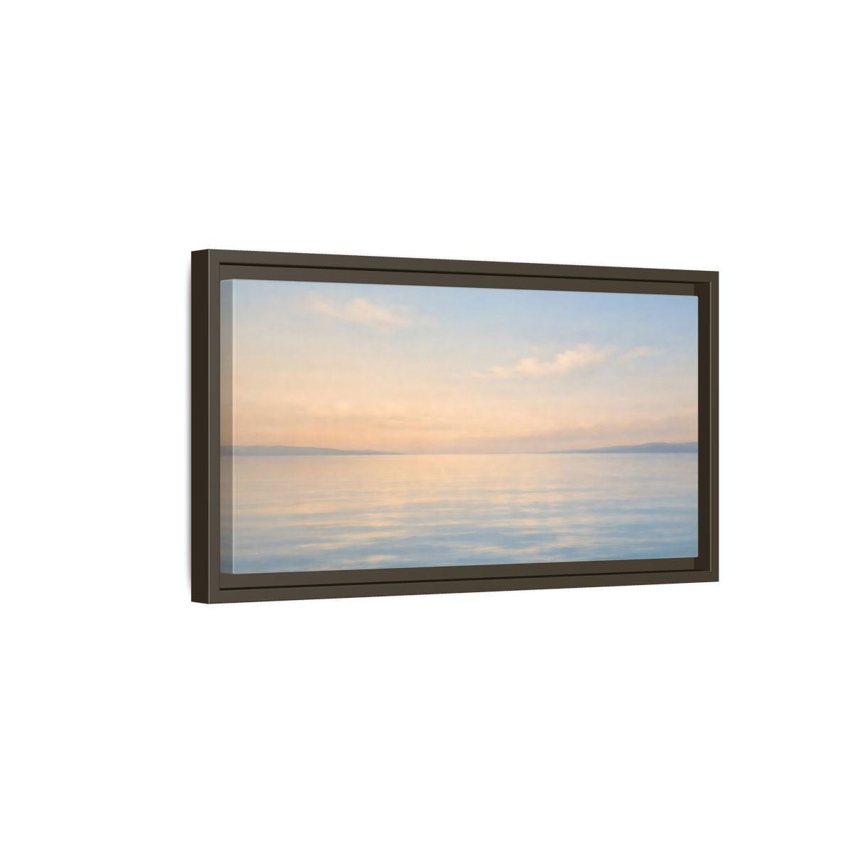 Landscape Nature Seascape Pastel - Framed Canvas Wall Art Print - YesArtYes