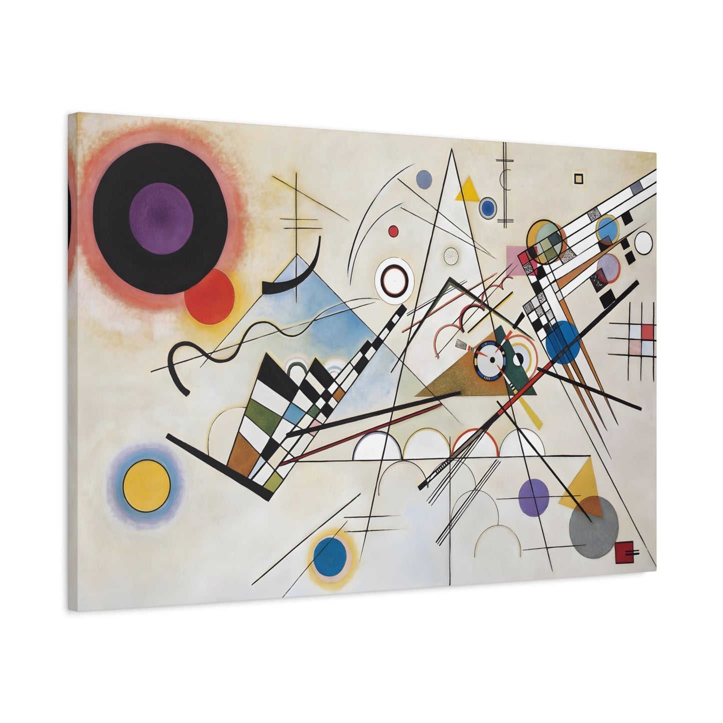 Large Abstract Kandinsky Colorful Canvas Art Print Composition VIII - YesArtYes