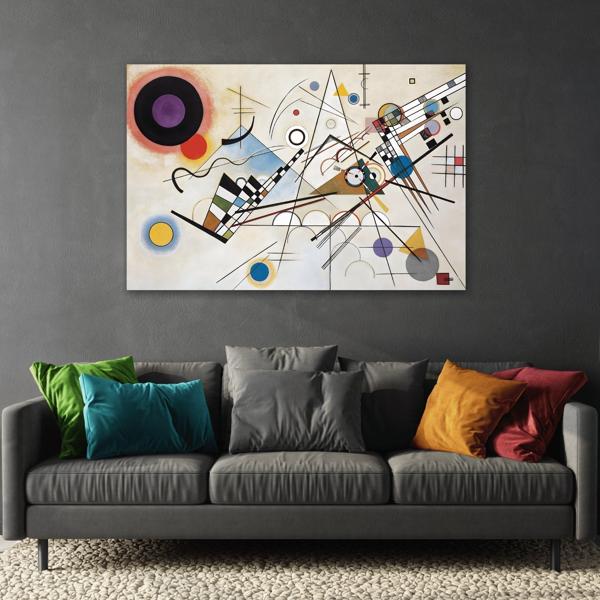 Large Abstract Kandinsky Colorful Canvas Art Print Composition VIII - YesArtYes
