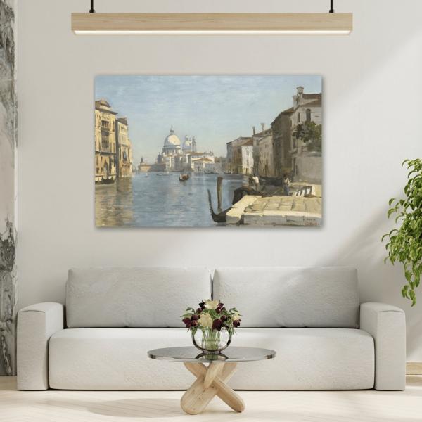 Large Corot Venice Landscape Canvas Wall Art Print - YesArtYes