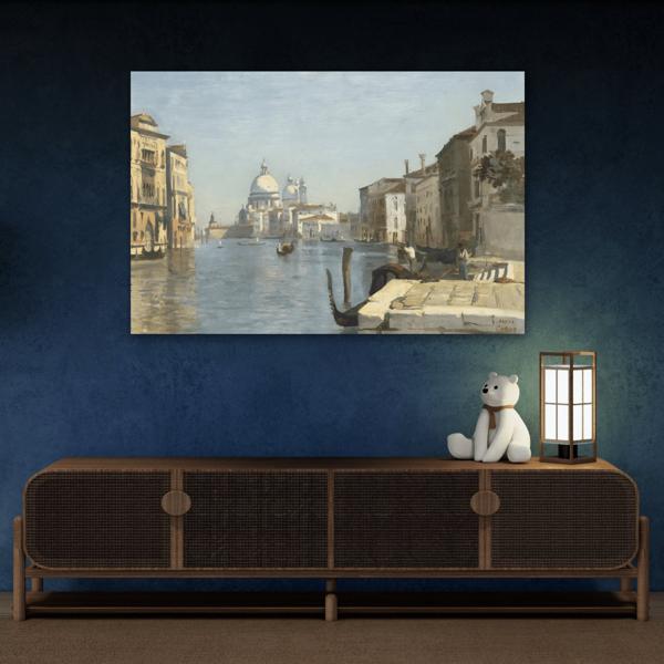Large Corot Venice Landscape Canvas Wall Art Print - YesArtYes