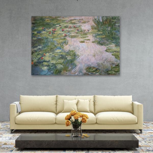 Large Monet Water Lilies on Canvas Wall Art Print - YesArtYes