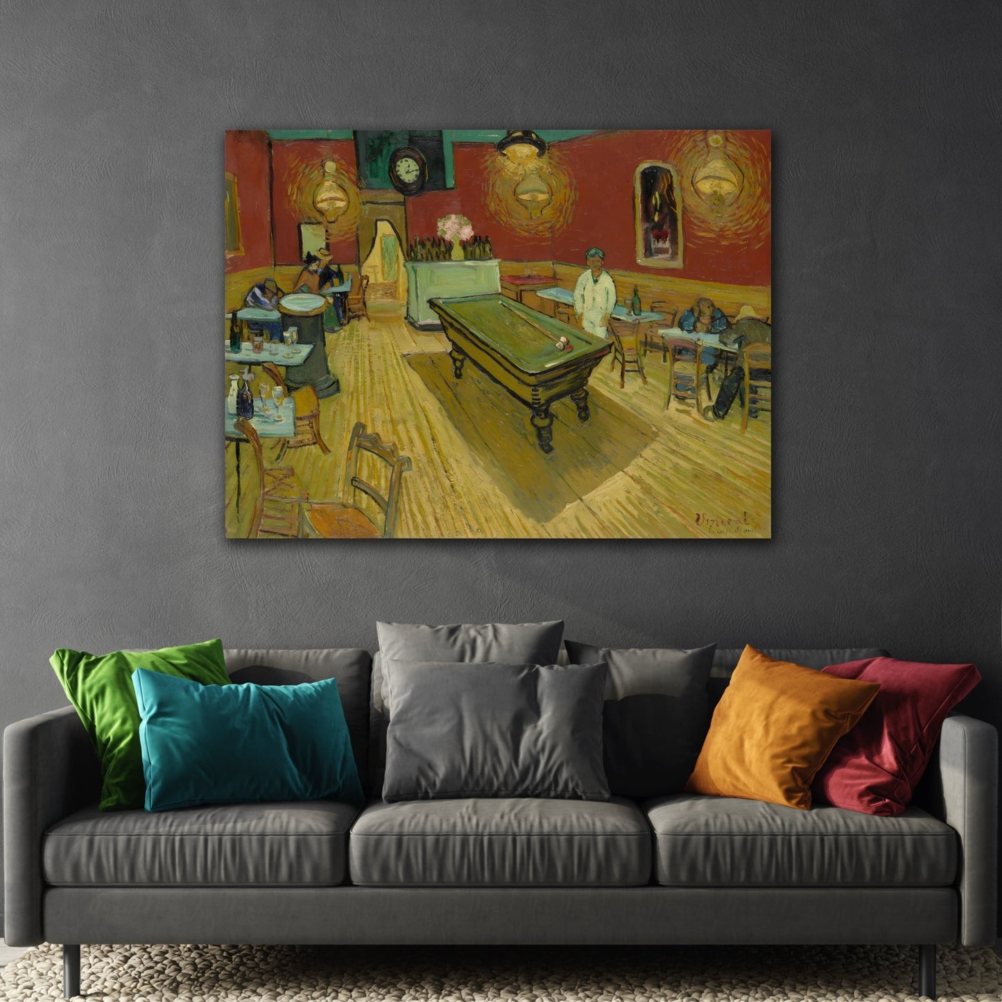 Large Night Cafe Print - Famous Van Gogh Canvas Wall Art - YesArtYes