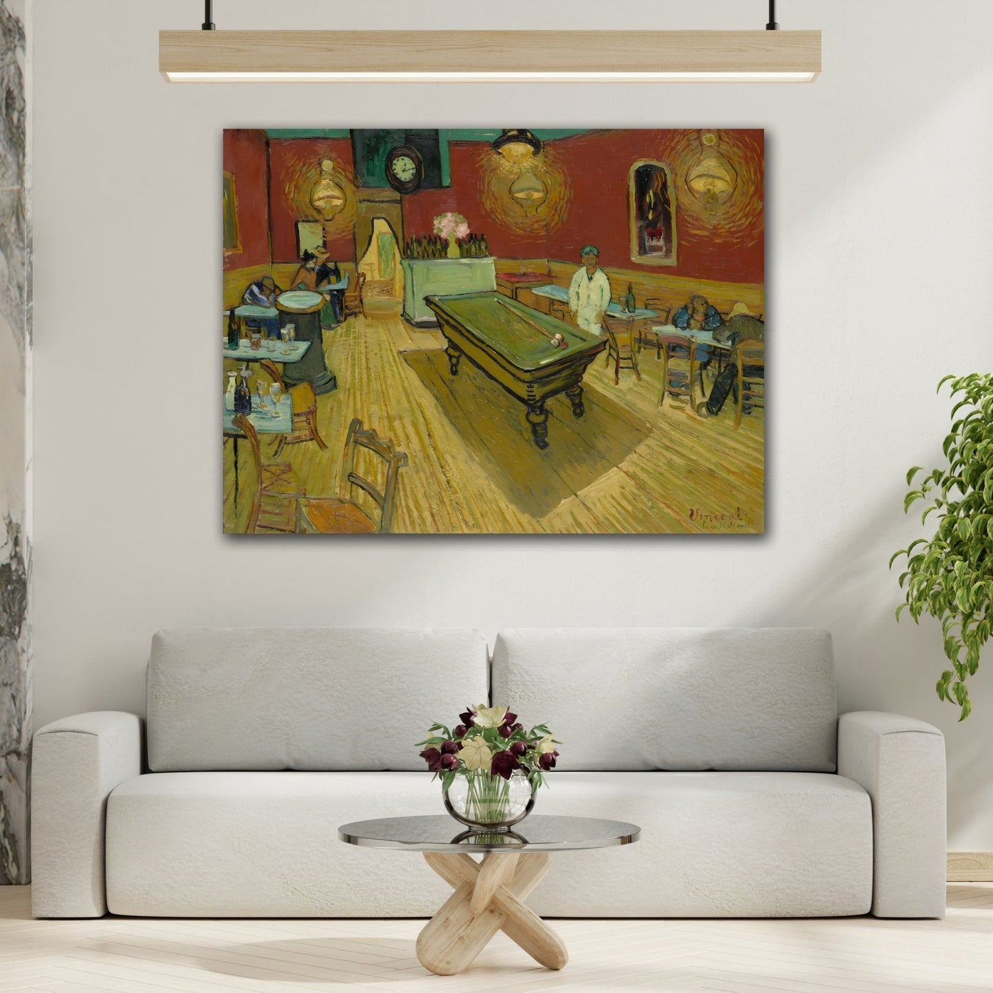 Large Night Cafe Print - Famous Van Gogh Canvas Wall Art - YesArtYes