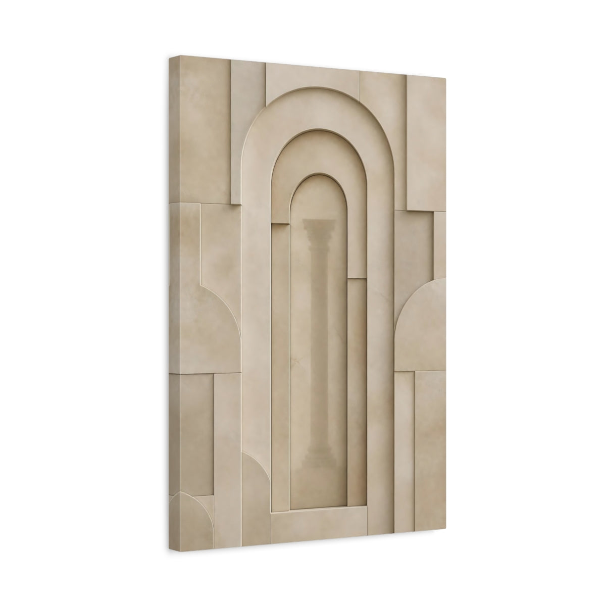 Side Mockup 3. Layered Stone Arch shown as canvas print