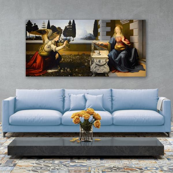 Leonardo da Vinci Annunciation Canvas Print - Classic Renaissance Wall Art - YesArtYes