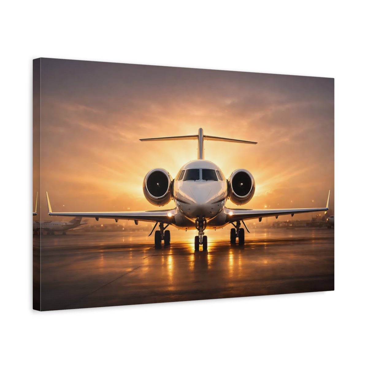 Light Balance Private Jet Science Fiction - Canvas Wall Art Print - YesArtYes