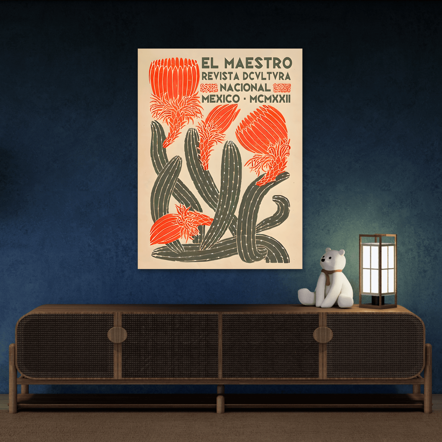 Mexican Floral Canvas Wall Art Home Decor - Latin American Artwork - YesArtYes