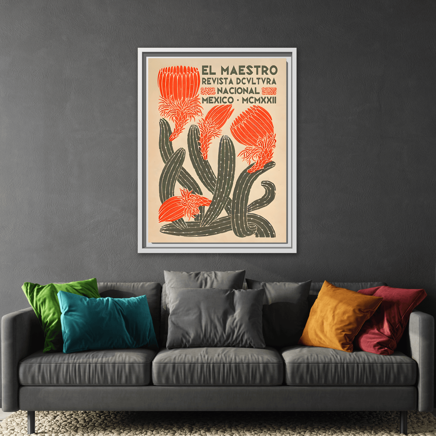 Mexican Floral Wall Art Canvas Decor, Floral Latin American Prints - YesArtYes