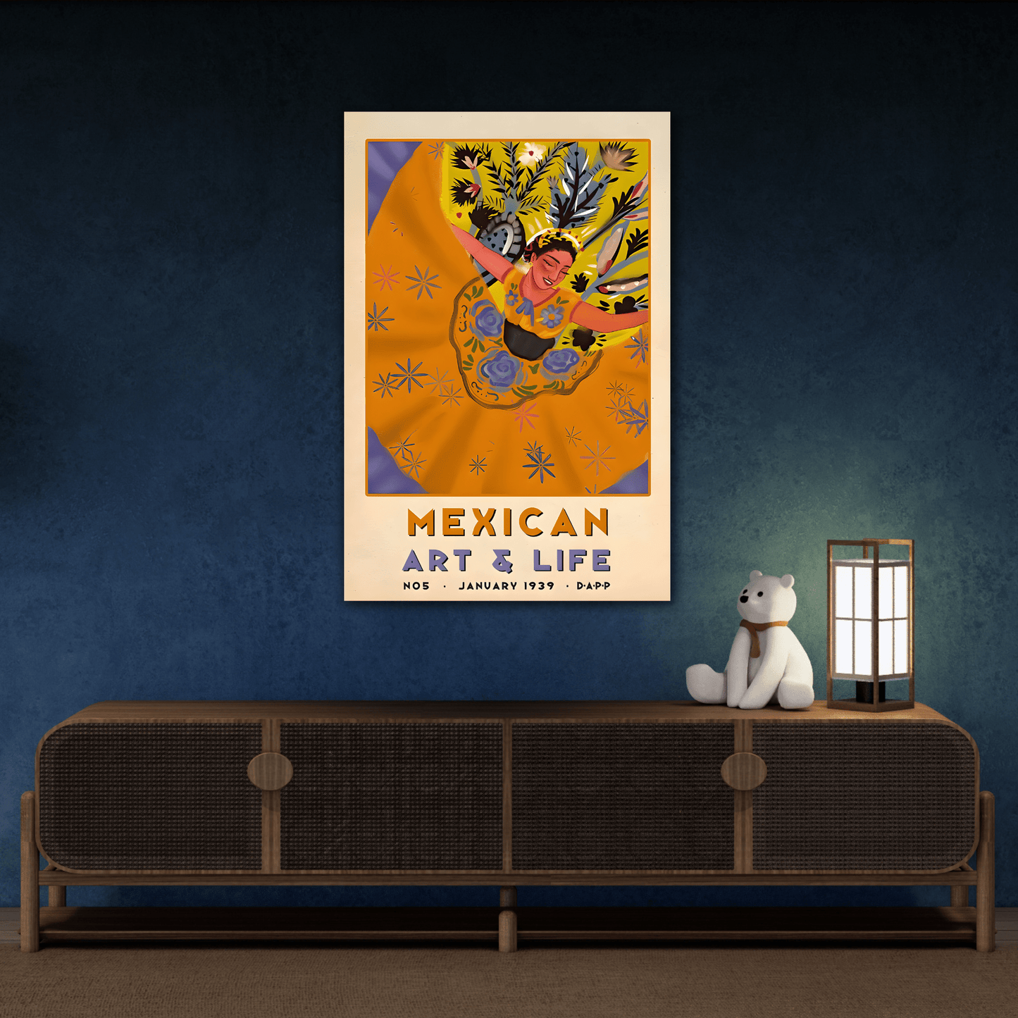 Mexican Latin Canvas Floral Wall Art Prints Decor - YesArtYes