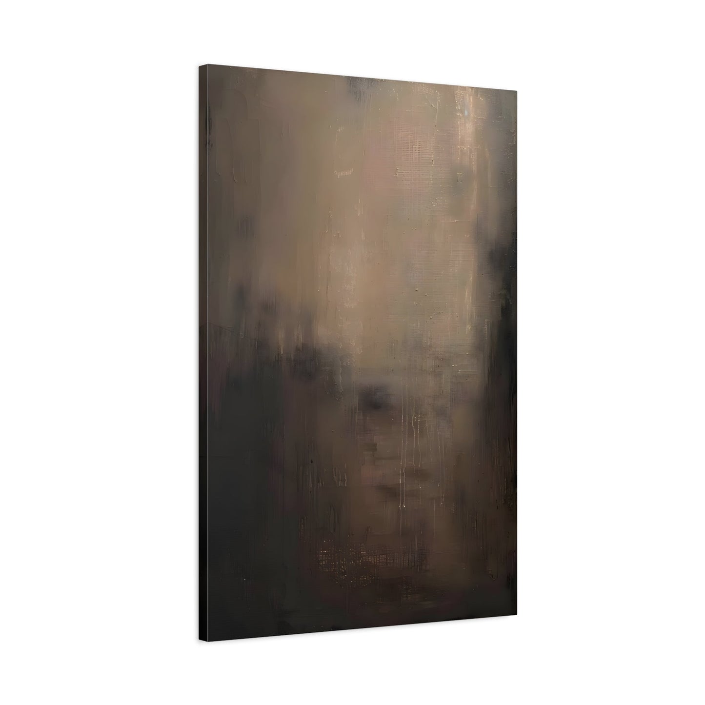 Minimalist Abstract Dark Shades Black Canvas Wall Art Print - YesArtYes