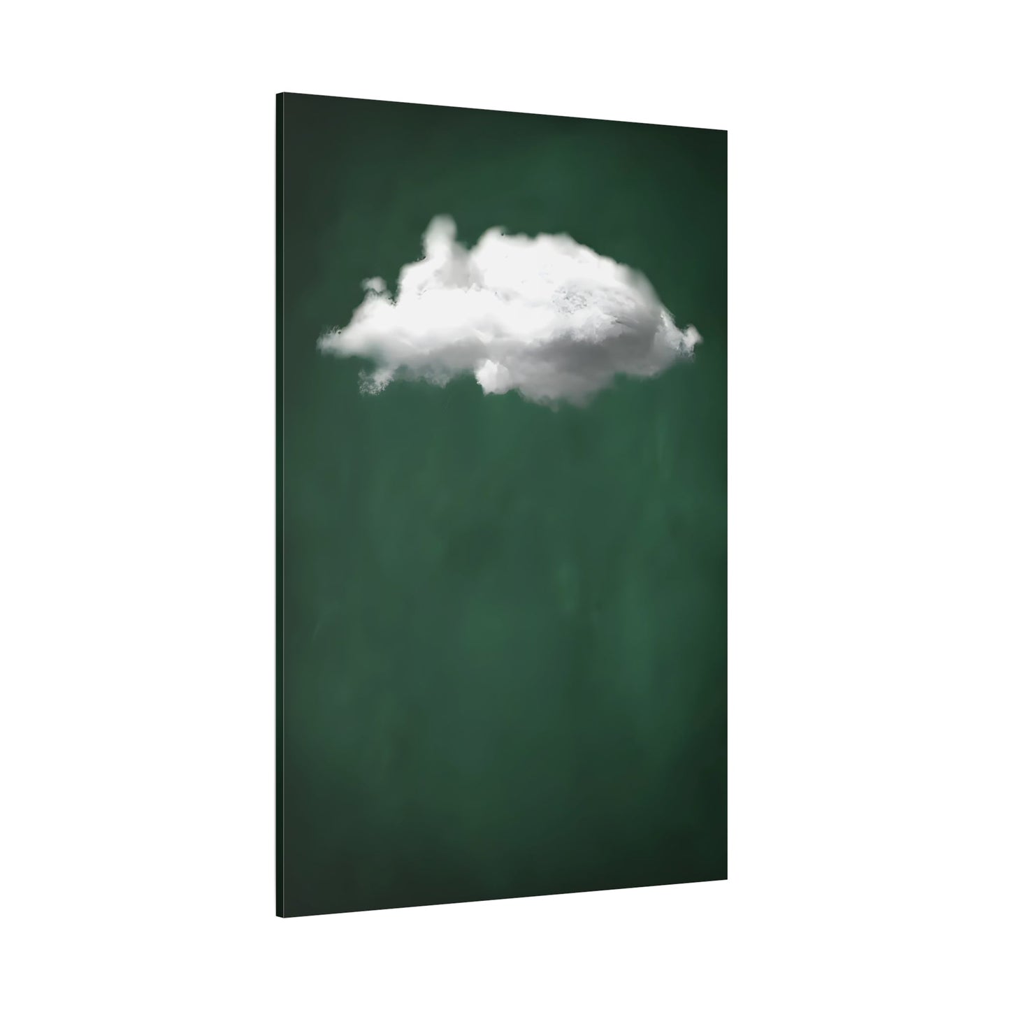 Minimalist Green Cloud Wall Art Canvas Print - Abstract Home Decor - YesArtYes