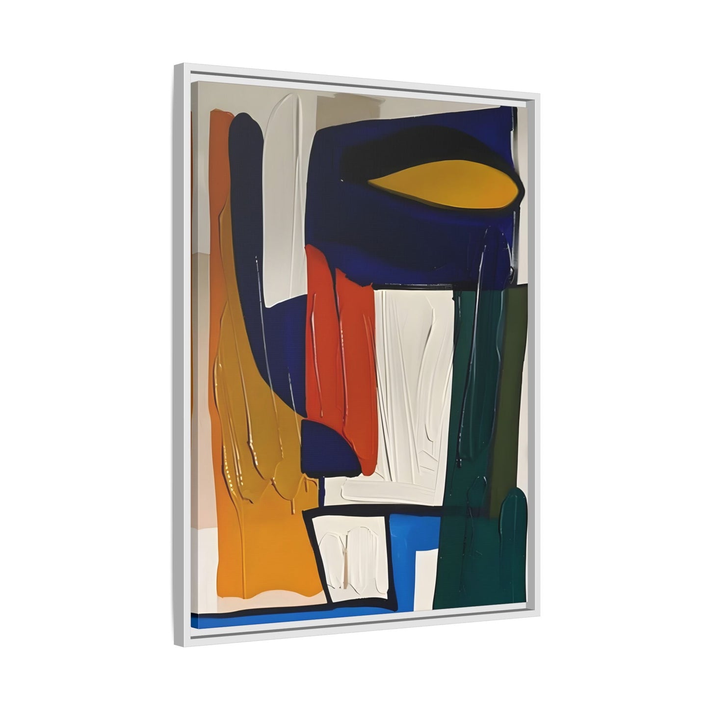 Modern Colorful Framed Canvas Art Print - Abstract Wall Decor - YesArtYes