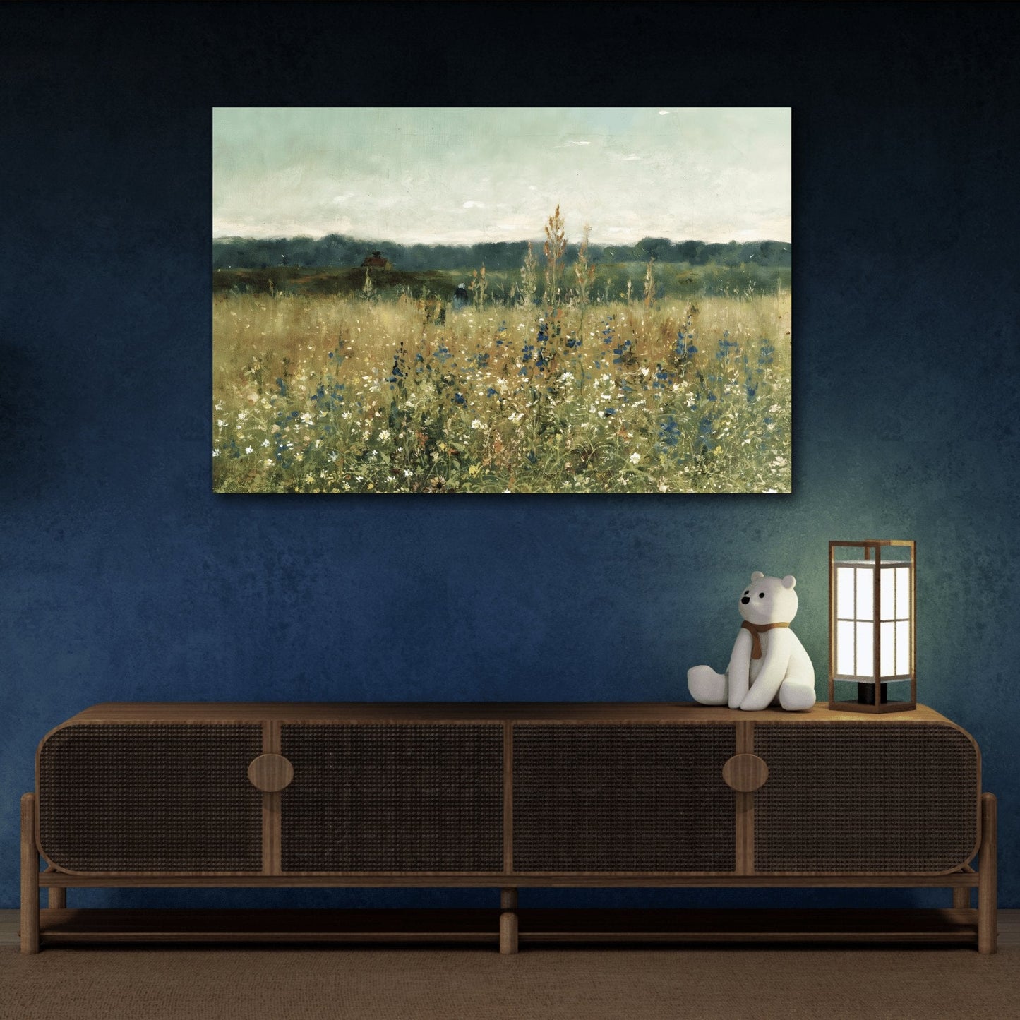 Modern Floral Harmony Canvas Print - Wall Art Prints - YesArtYes