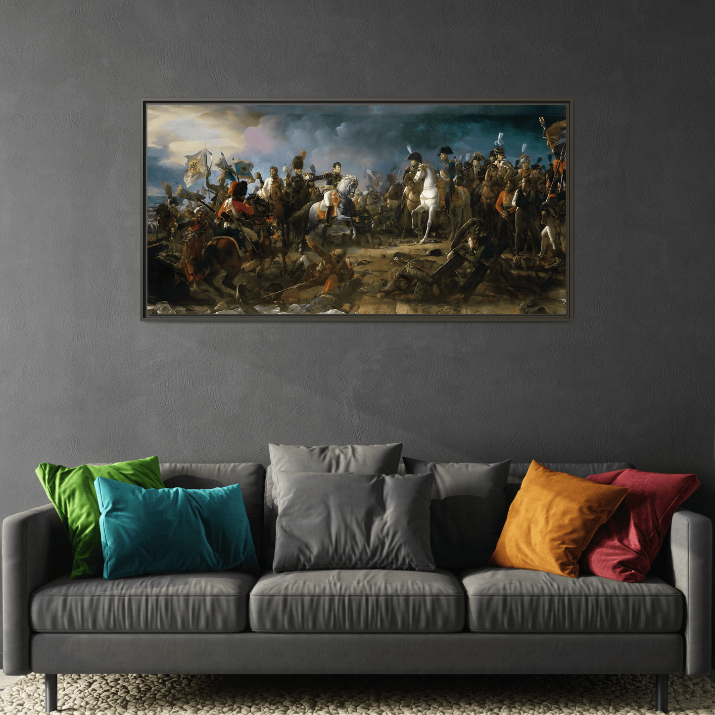 Napoleon Battle Canvas Print - Large French Historical Classic Wall Art