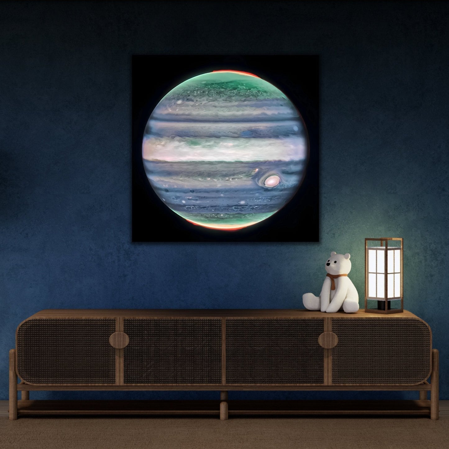 NASA Jupiter Canvas Wall Art - James Webb Space Telescope First Images Framed Print - YesArtYes