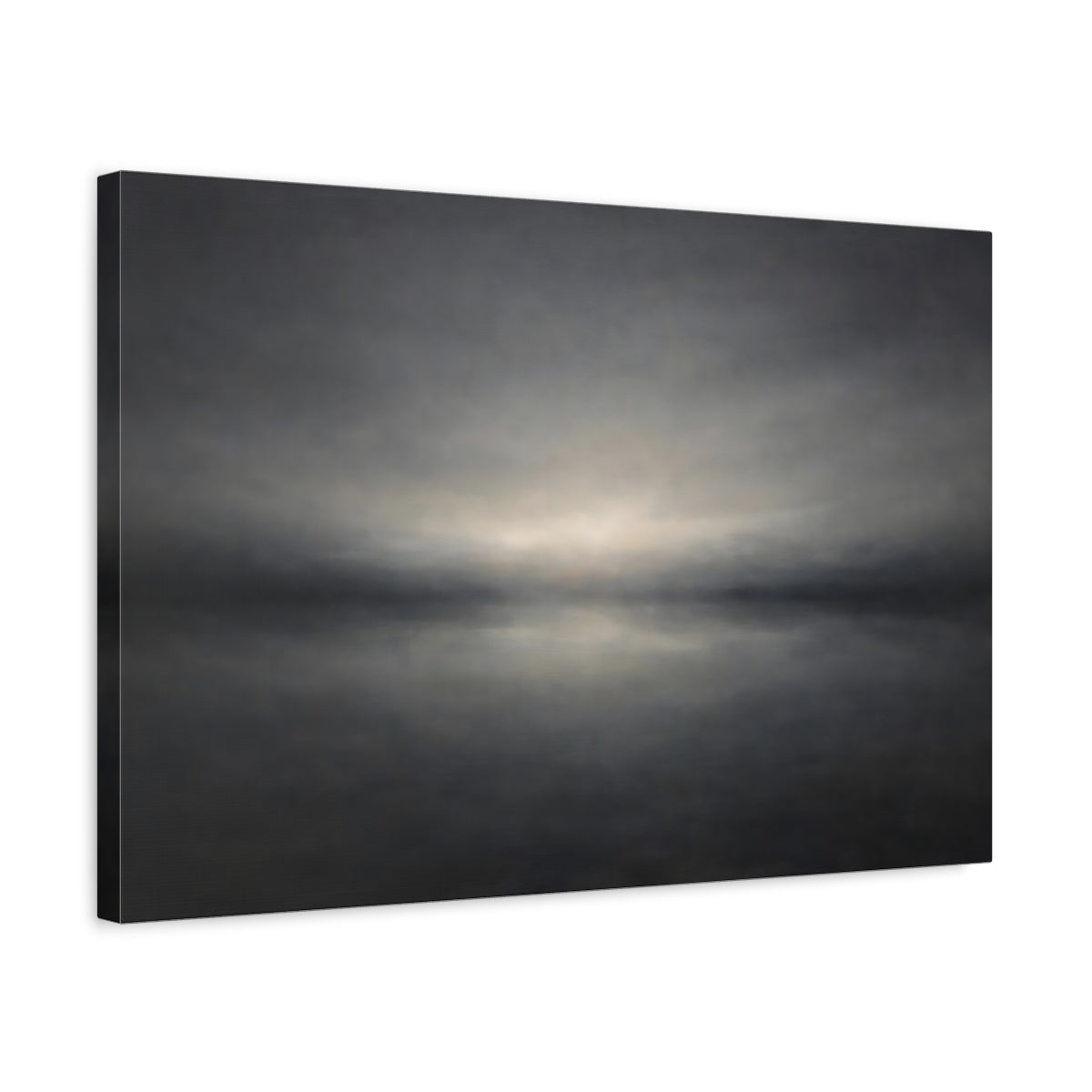 Side Mockup 3. Nature Abstract Horizon Gray Abstract Horizon shown as stretched canvas wall art