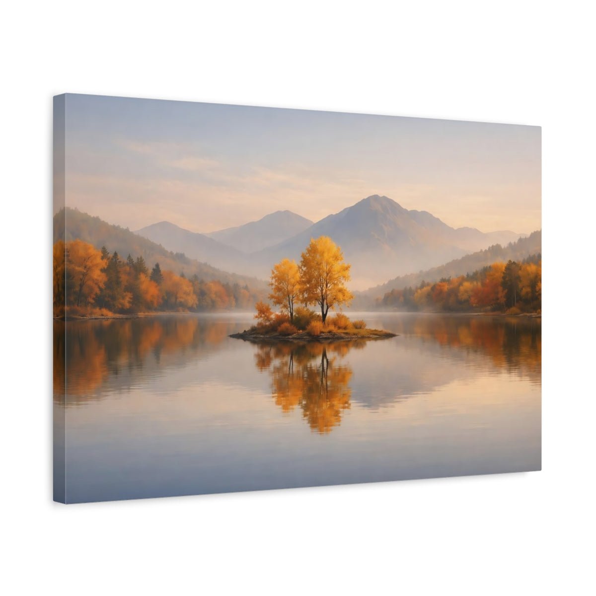 Nature Autumn Trees Golden - Canvas Wall Art Print - YesArtYes