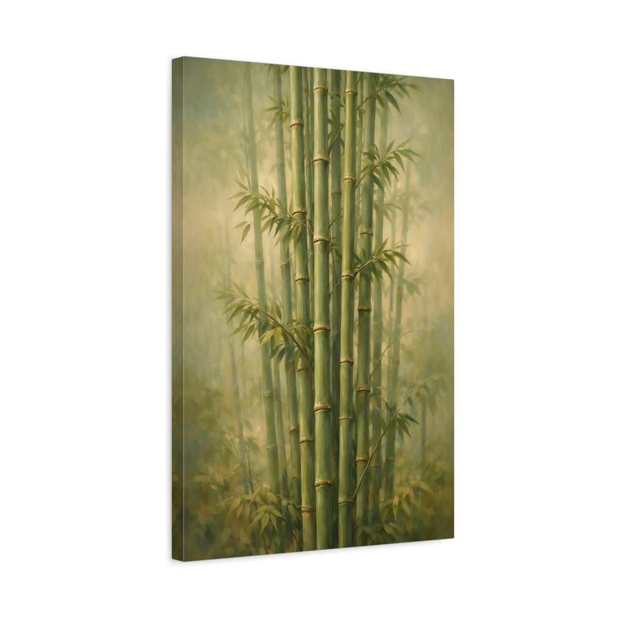 Nature Bamboo Forest Green - Canvas Wall Art Print - YesArtYes