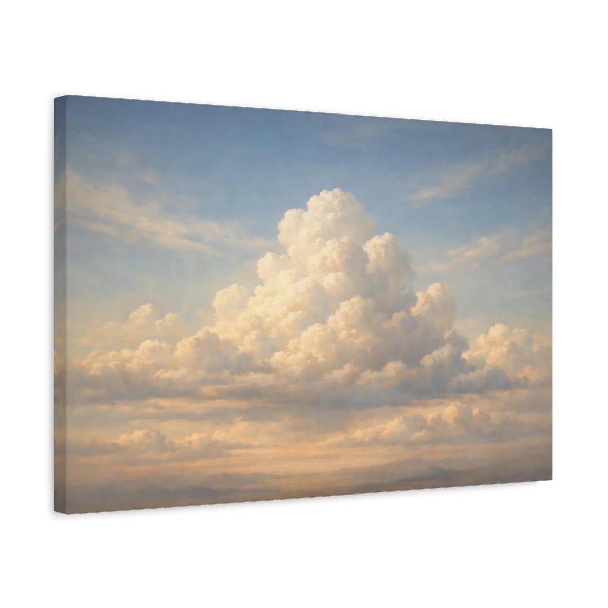 Nature Clouds Blue And Gold - Canvas Wall Art Print - YesArtYes