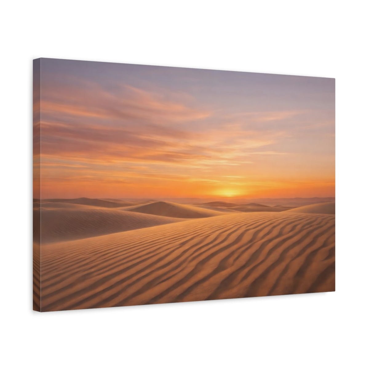 Nature Desert Dunes Orange And Tan - Canvas Wall Art Print - YesArtYes