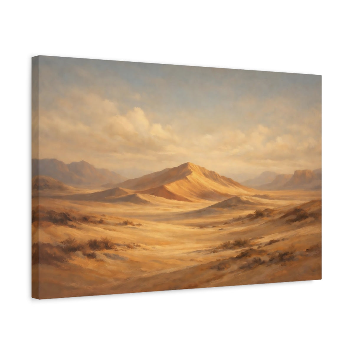 Side Mockup 3. Nature Desert Landscape Desert Landscape shown as stretched canvas wall art