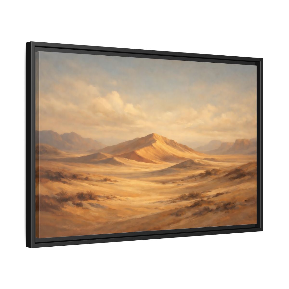 Side Mockup 14. Nature Desert Landscape Warm Desert Landscape shown as stretched canvas wall art