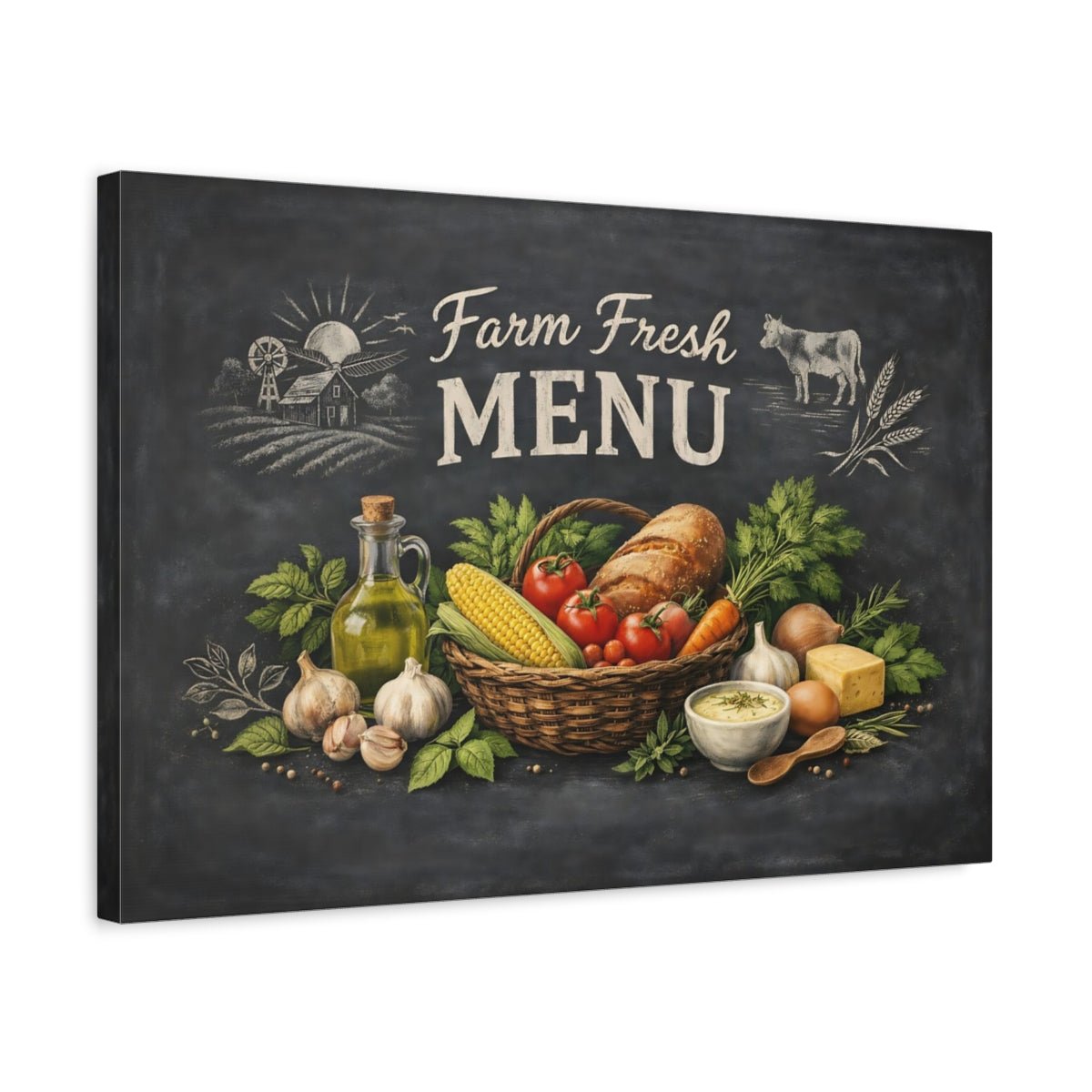 Nature Fresh Produce Farm Food - Canvas Wall Art Print - YesArtYes