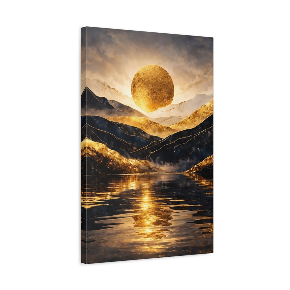 Nature Golden Sun Mountain - Canvas Wall Art Print - YesArtYes