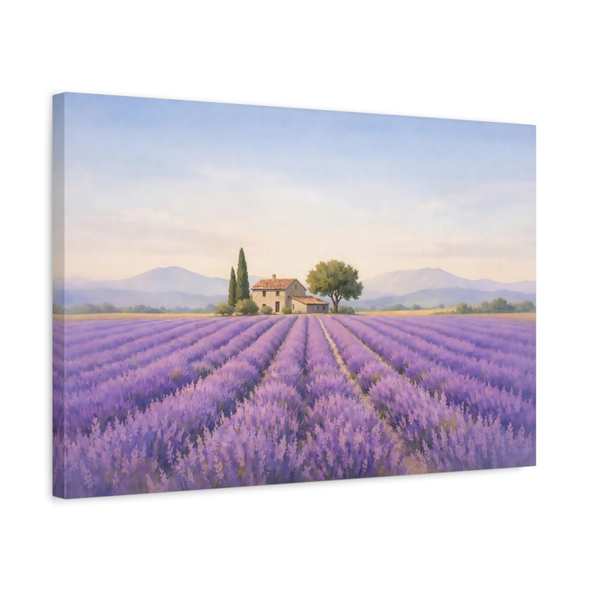Nature Lavender Field Purple - Canvas Wall Art Print - YesArtYes