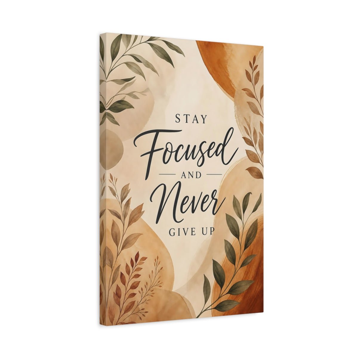 Nature Motivational Quote Earthy Tones Canvas Print – Office, Study Area - YesArtYes
