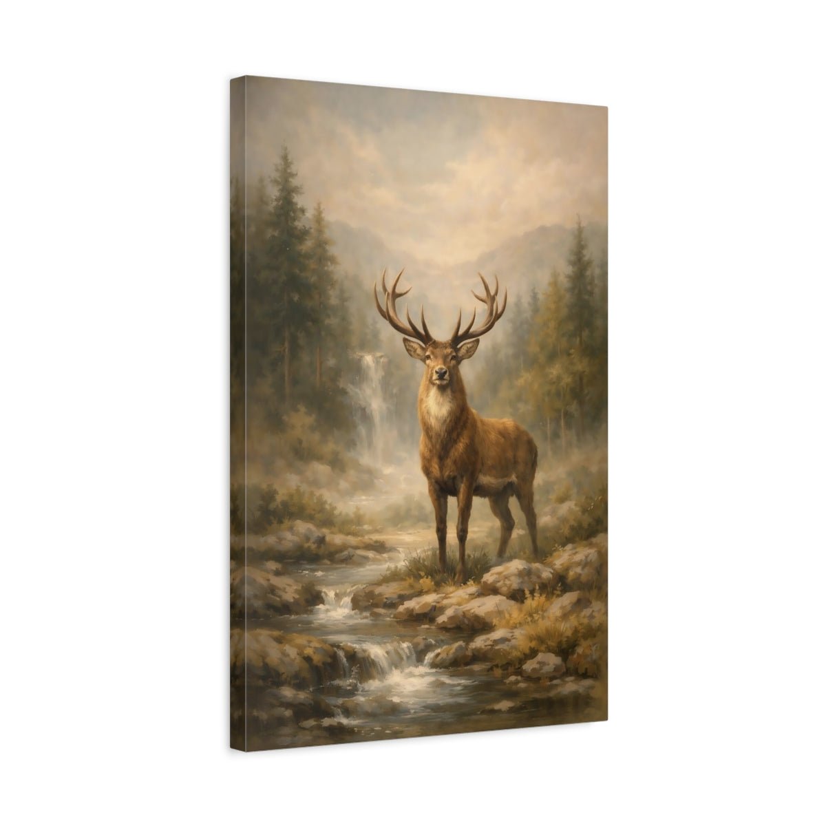 Nature Red Deer Brown - Canvas Wall Art Print - YesArtYes