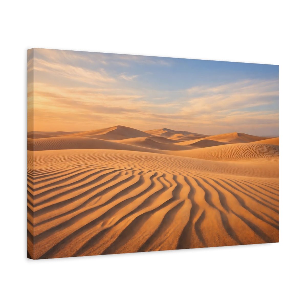 Nature Sand Dunes Desert Golden - Canvas Wall Art Print - YesArtYes