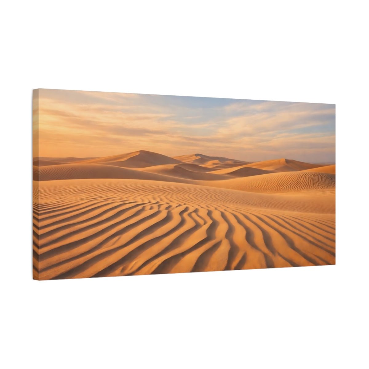 Nature Sand Dunes Golden Desert - Canvas Wall Art Print - YesArtYes