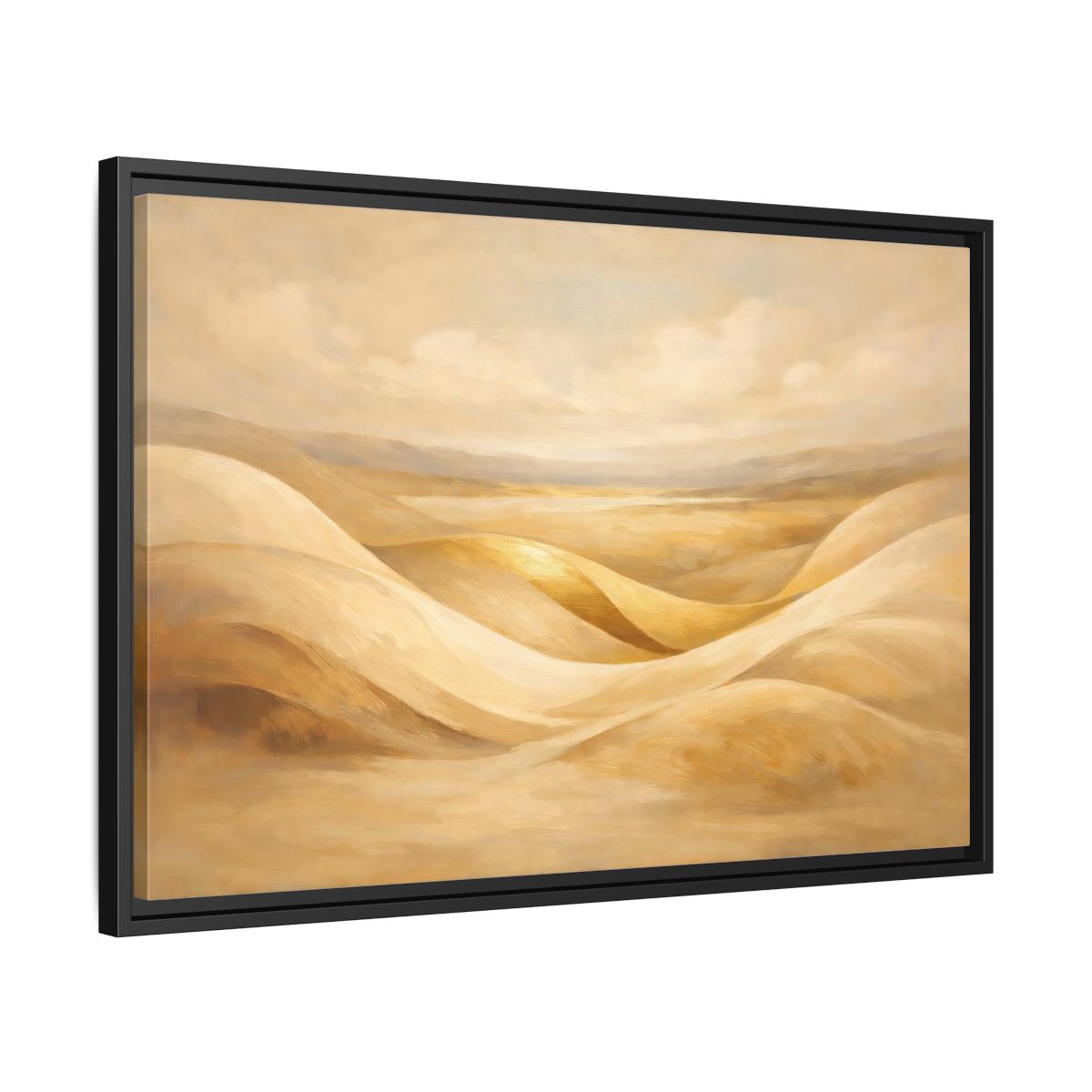 Side Mockup 14. Nature Sand Dunes Golden Dunes shown as stretched canvas wall art
