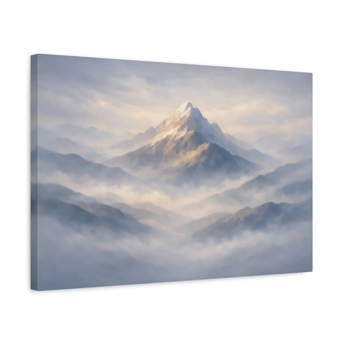 Nature Snow Mountain Misty - Canvas Wall Art Print - YesArtYes