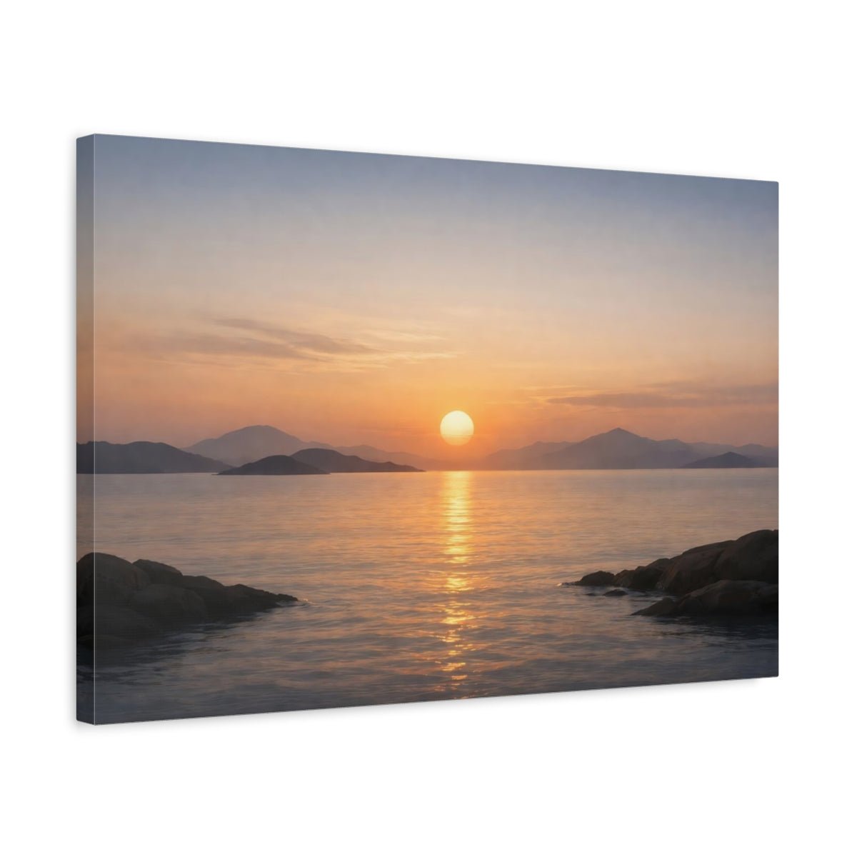 Nature Sunset Orange - Canvas Wall Art Print - YesArtYes