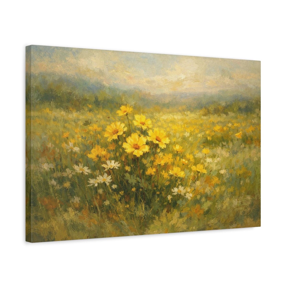 Nature Wildflowers Yellow - Canvas Wall Art Print - YesArtYes