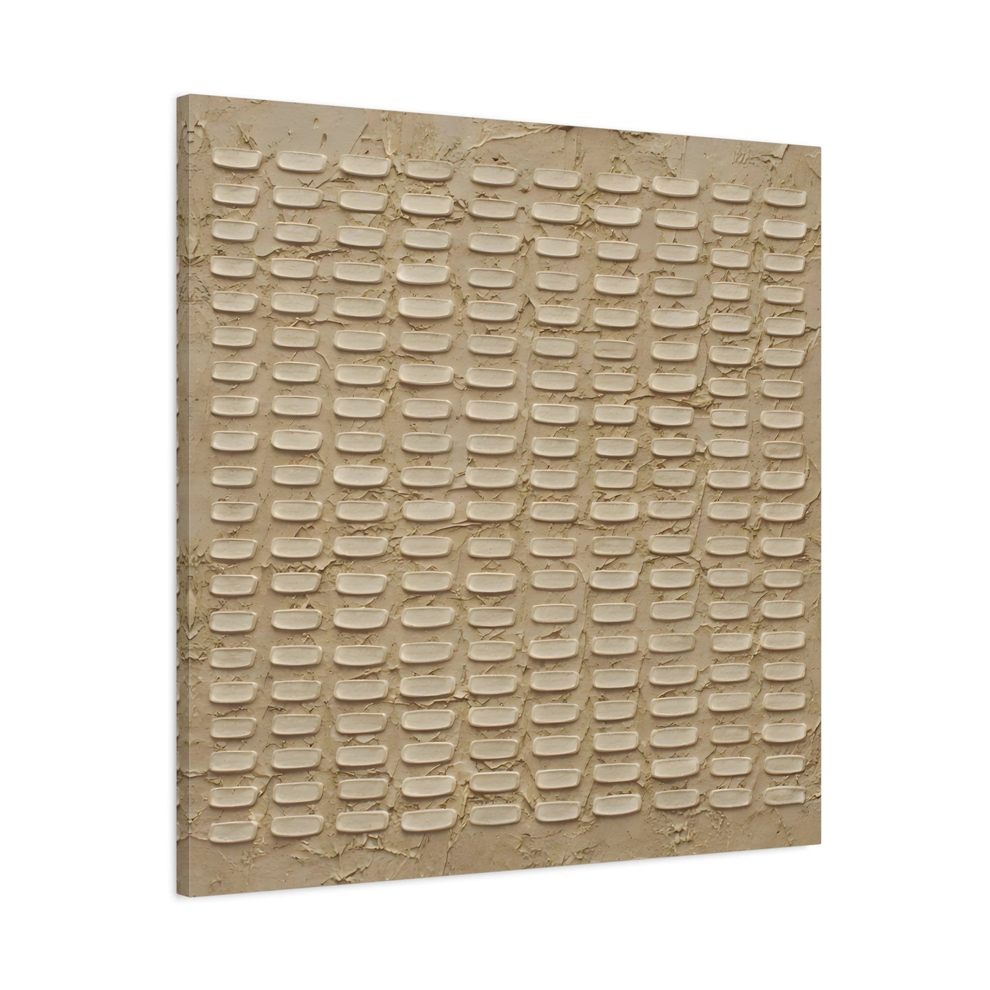 Neutral Textured Beige Wabi Sabi - Canvas Wall Art Print - YesArtYes