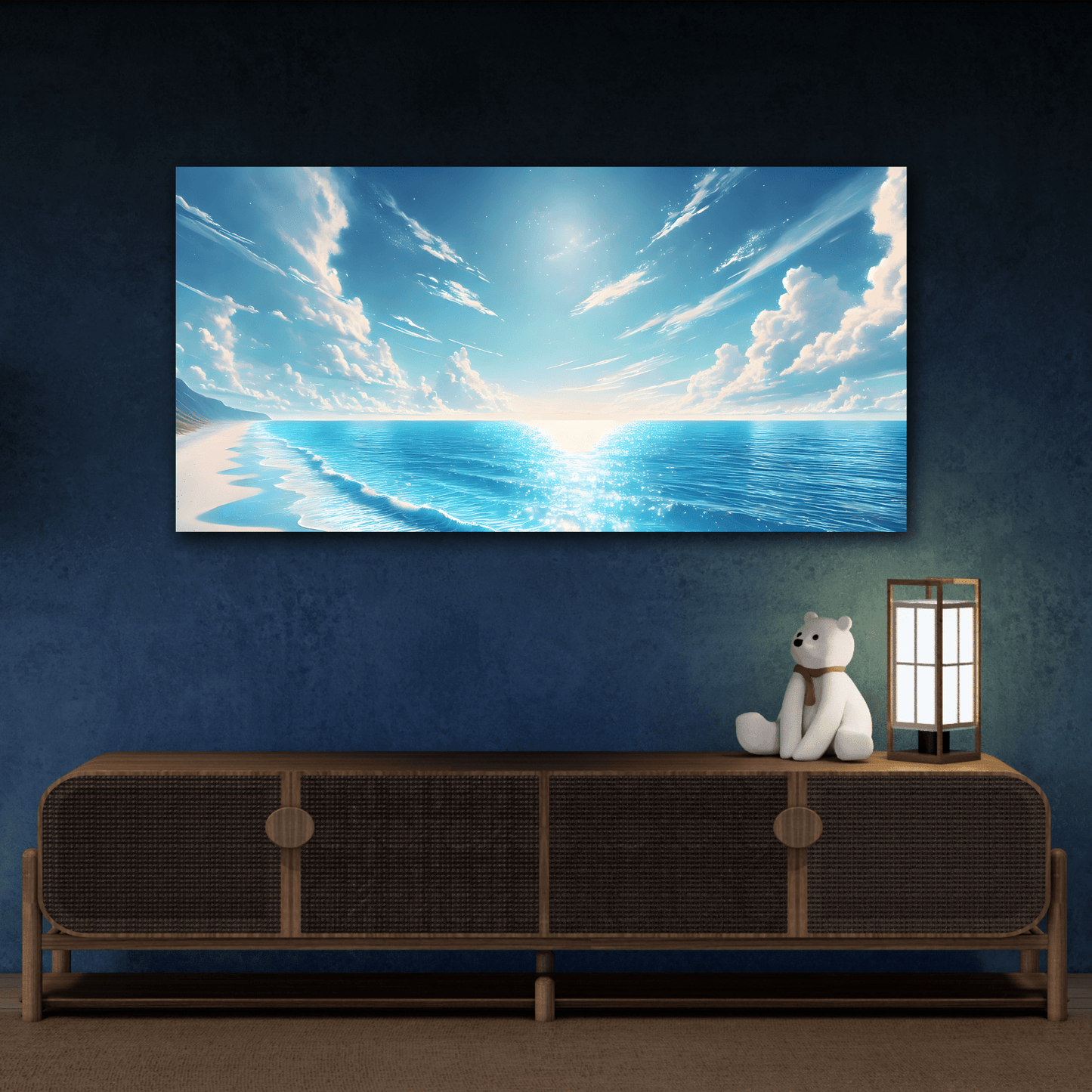 Ocean Horizon Canvas Print - Relaxing Coastal Wall Art - YesArtYes