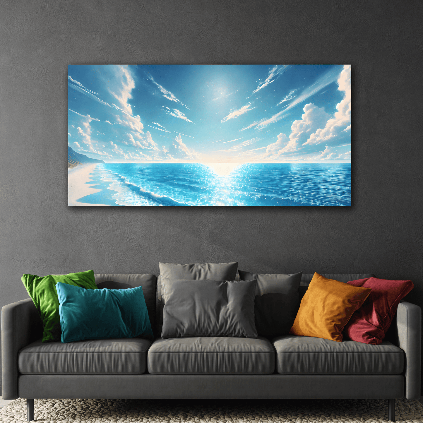 Ocean Horizon Canvas Print - Relaxing Coastal Wall Art - YesArtYes