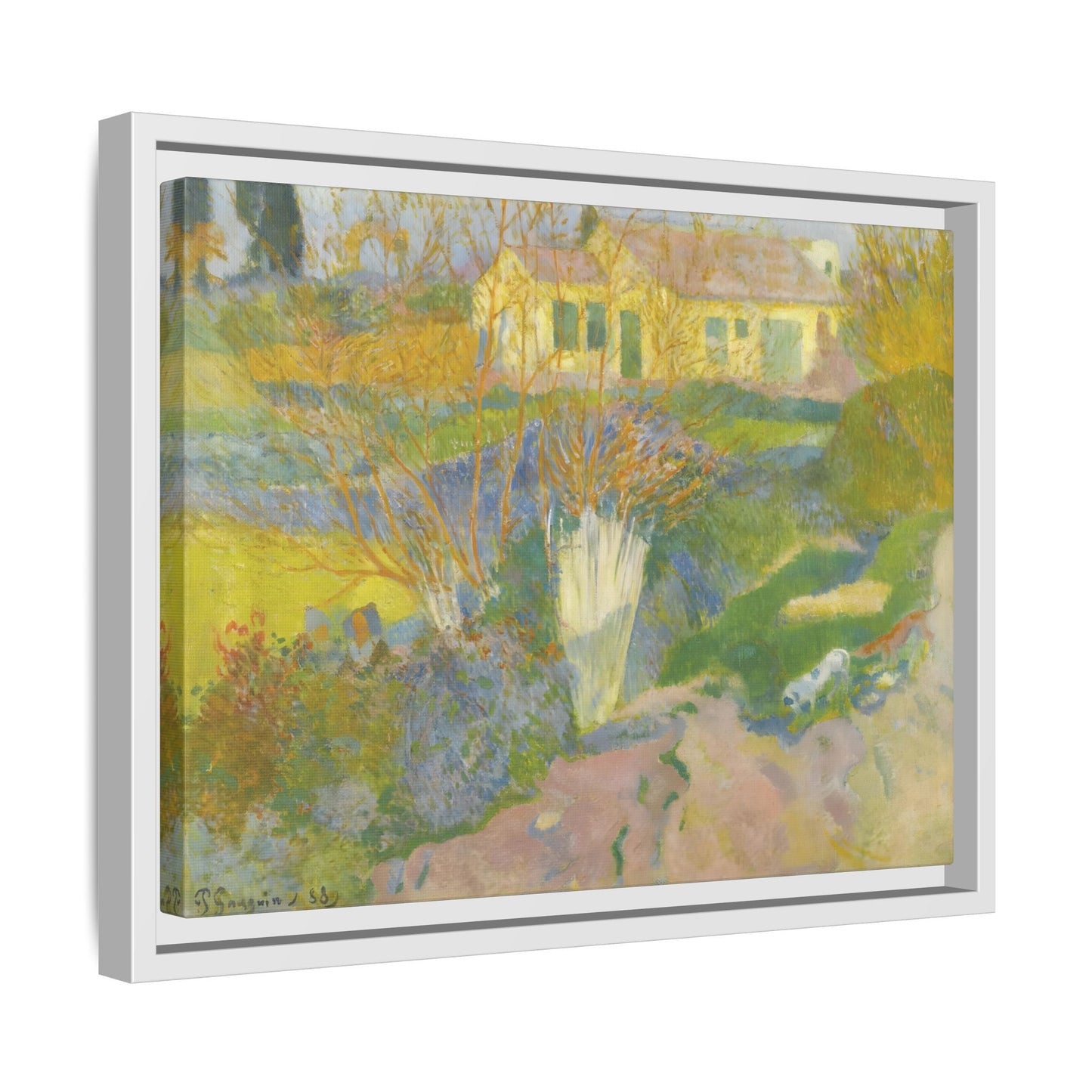Paul Gauguin Canvas Wall Art Print - Les Mas Surroundings of Arles - YesArtYes