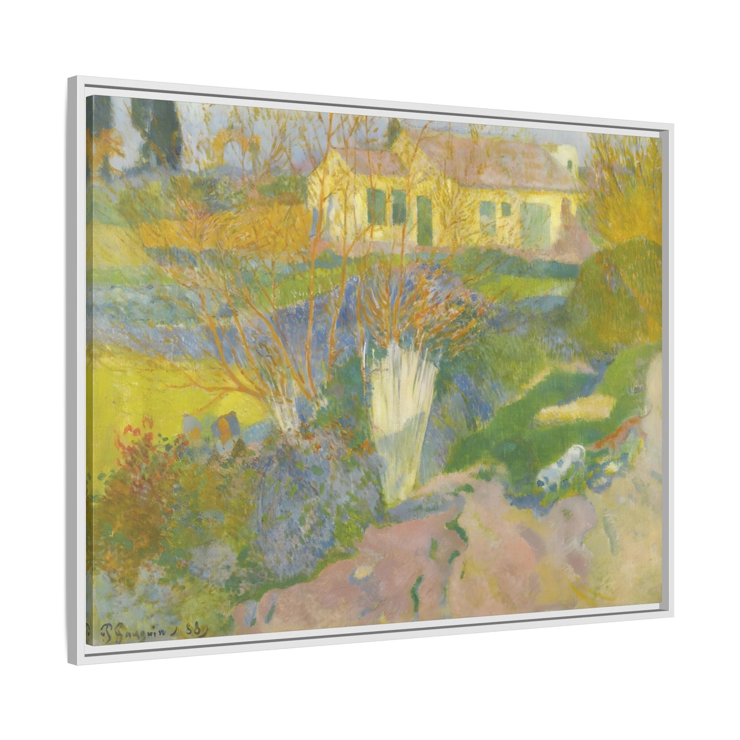 Paul Gauguin Canvas Wall Art Print - Les Mas Surroundings of Arles - YesArtYes