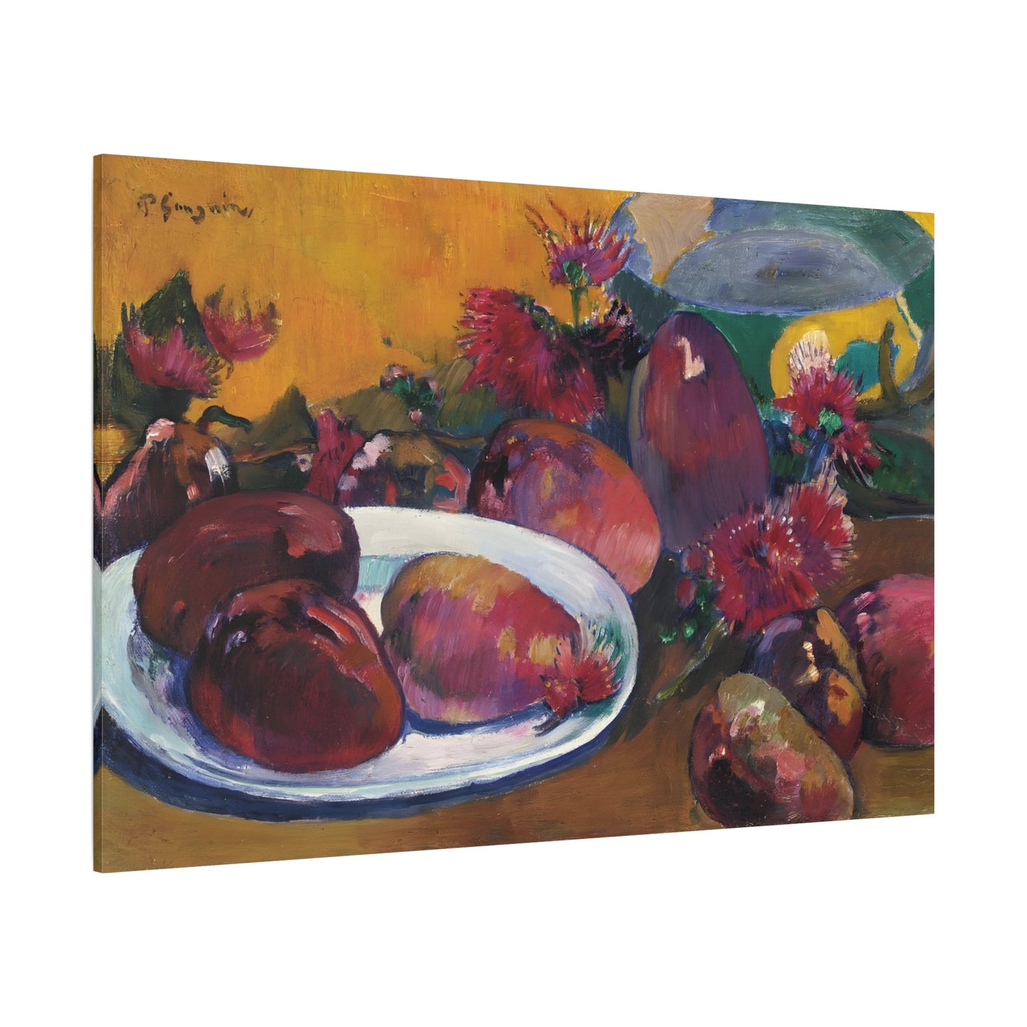 Paul Gauguin Still Life Mangoes - Canvas Wall Art Print Reproduction - YesArtYes