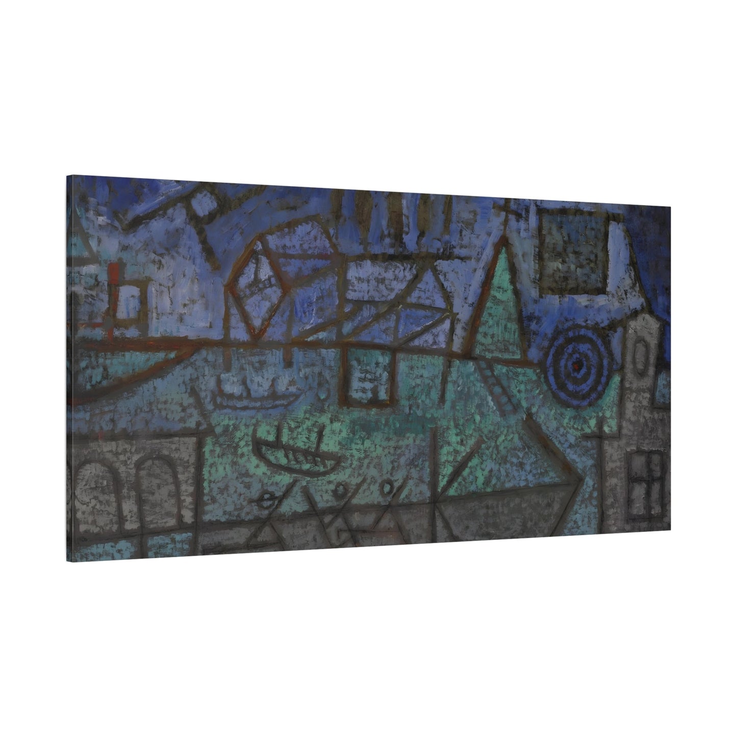Paul Klee Small Seaport Canvas Print - Modern Abstract Coastal Wall Art - YesArtYes