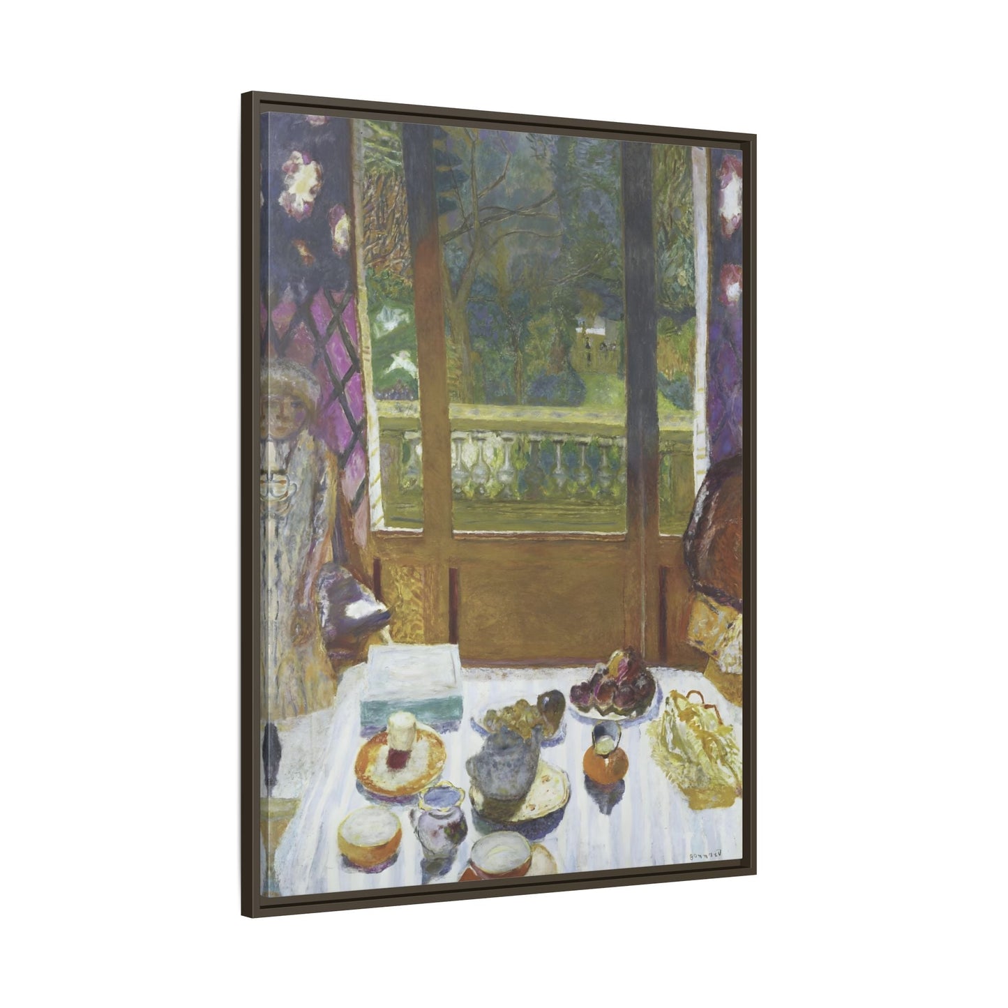 Pierre Bonnard Breakfast Canvas Print - Framed Kitchen Wall Art Prints in Exclusive Frame - YesArtYes