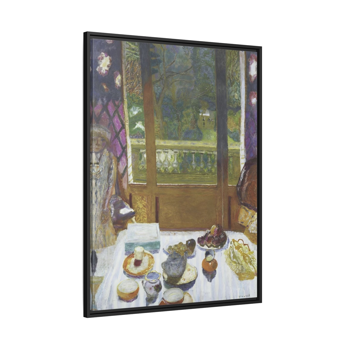 Pierre Bonnard Breakfast Canvas Print - Framed Kitchen Wall Art Prints in Exclusive Frame - YesArtYes