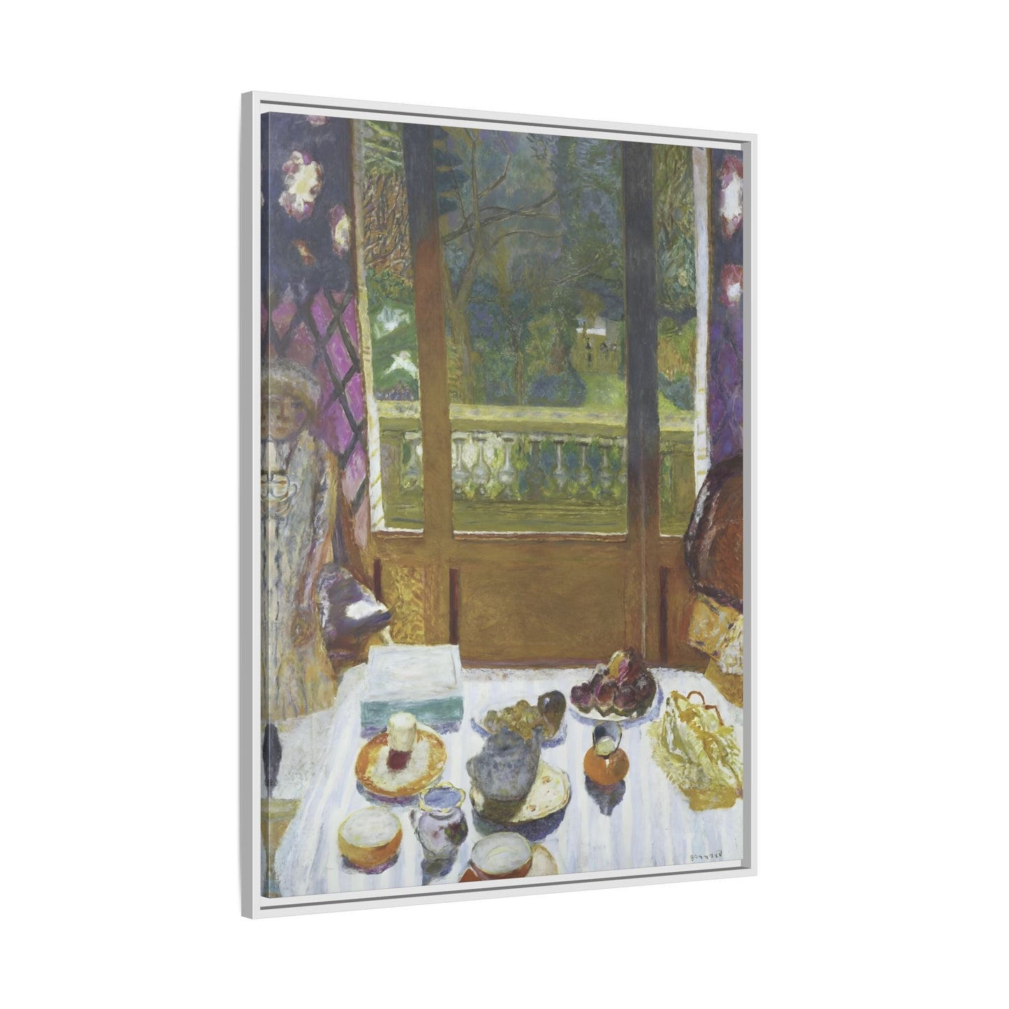 Pierre Bonnard Breakfast Canvas Print - Framed Kitchen Wall Art Prints in Exclusive Frame - YesArtYes