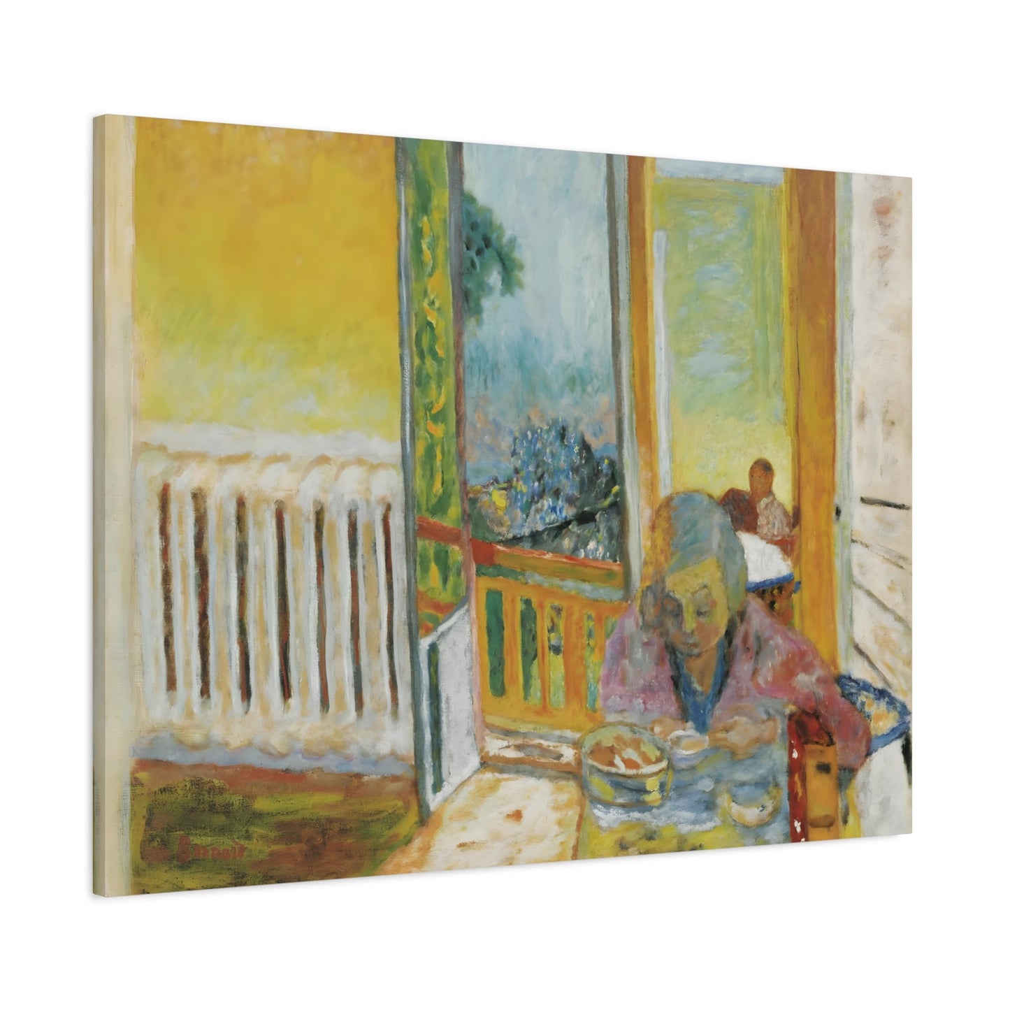 Pierre Bonnard Breakfast Radiator Canvas Wall Art Print Reproduction - YesArtYes