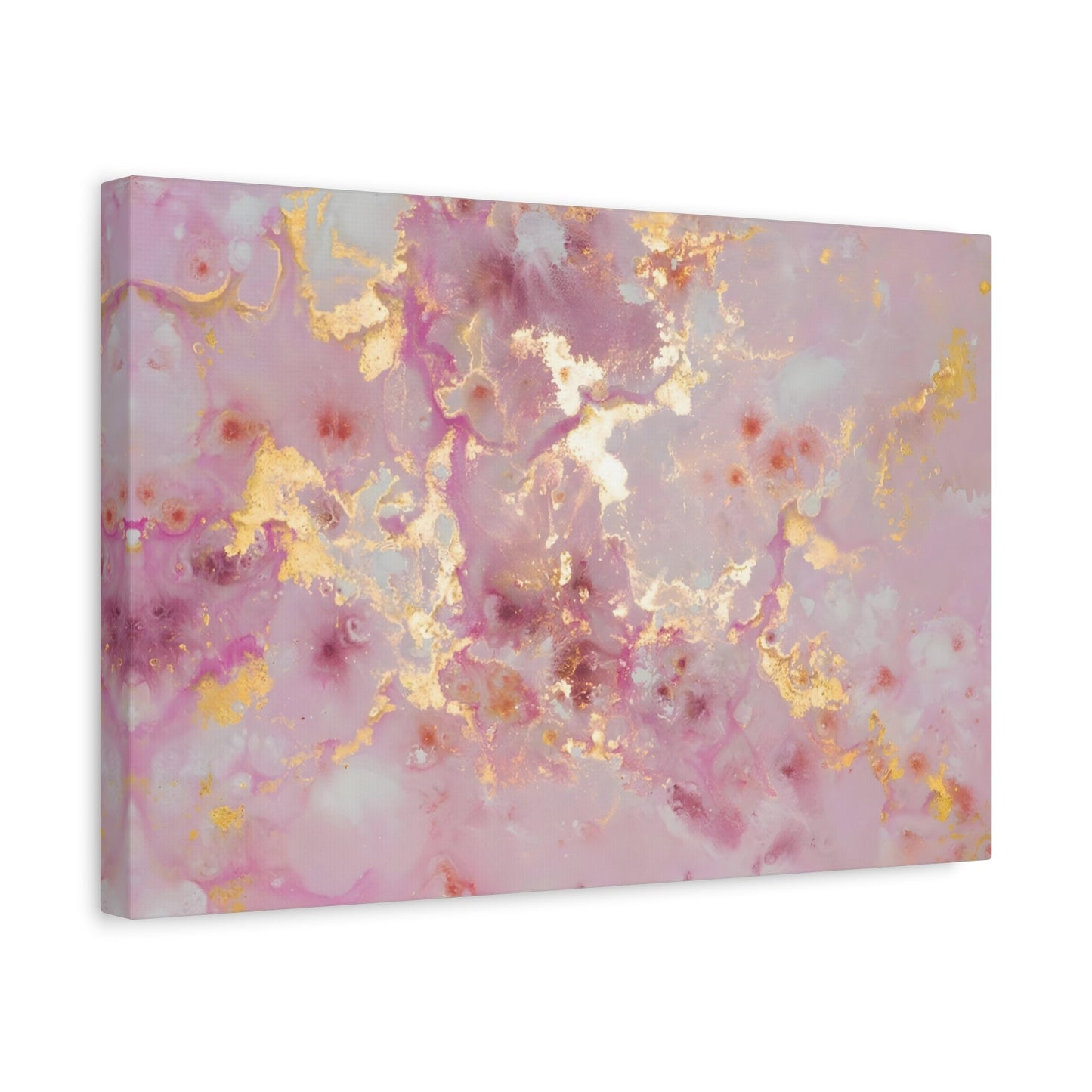 Pink Gold Marble Canvas Print - Large Abstract Wall Art - YesArtYes